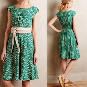 Anthropologie Maeve Evaline Dress green